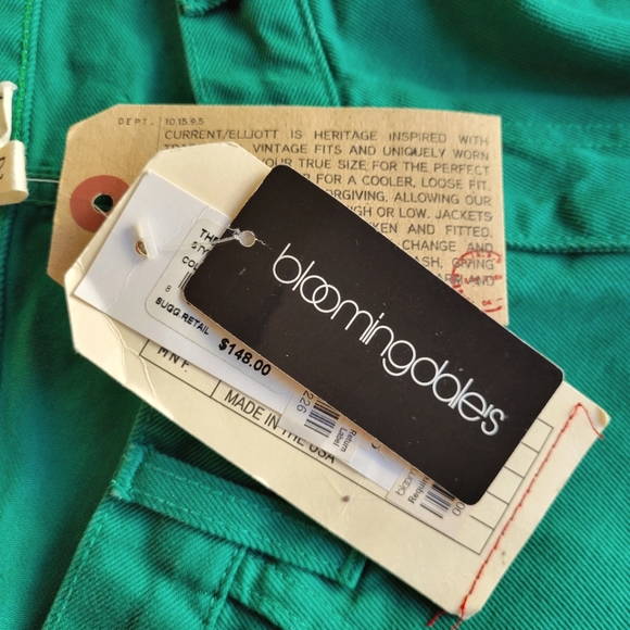 🌟 NWT CURRENT/ELLIOT Ultramarine Green Trendy Women's Boyfriend Shorts Size 29 - Picture 4 of 11